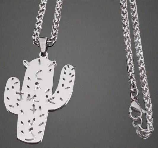 Collar con colgante de cactus